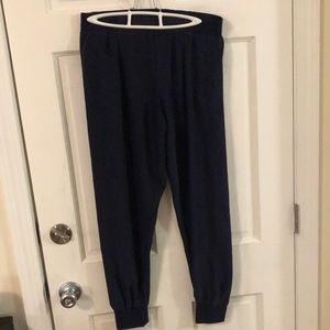 NWT ATM Navy Silk Joggers, sz Small